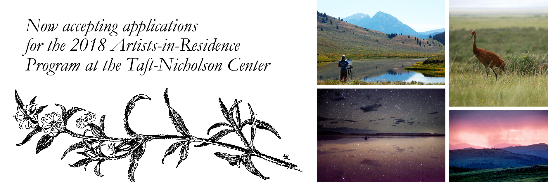 Now Accepting Applications for the 2018 Artists-in-Residence Program