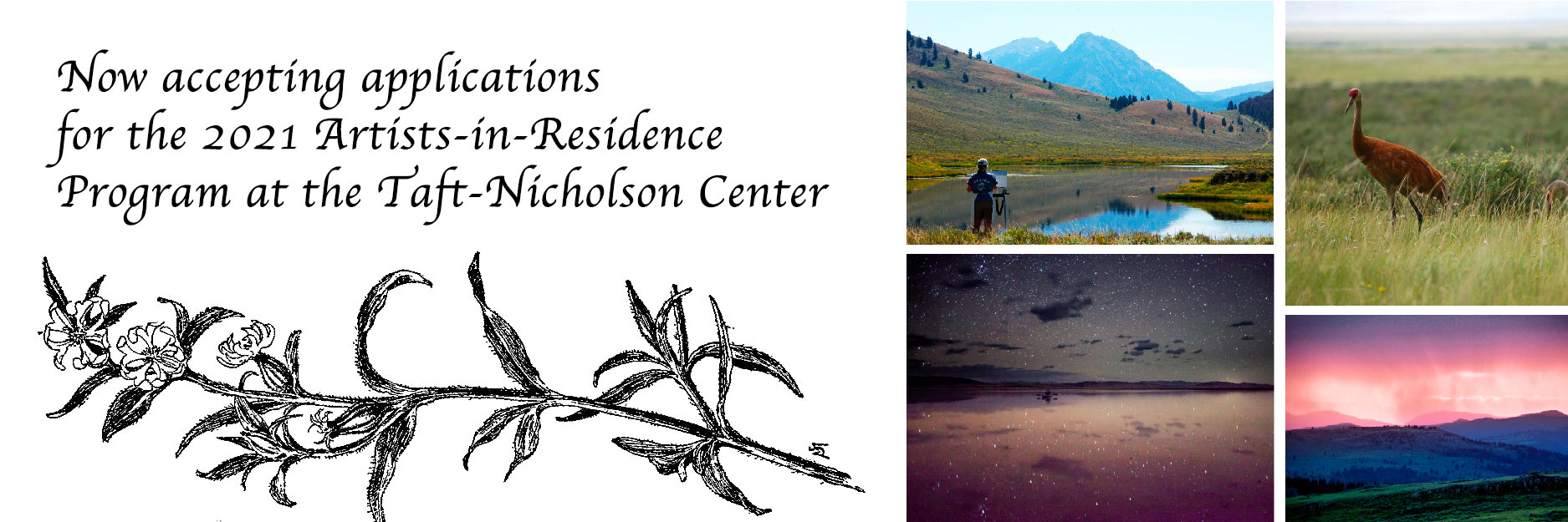 Now Accepting Applications for the 2021 Artists-in-Residence Program